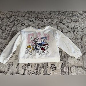 GAP White Sweatshirt with Paw Patrol Design